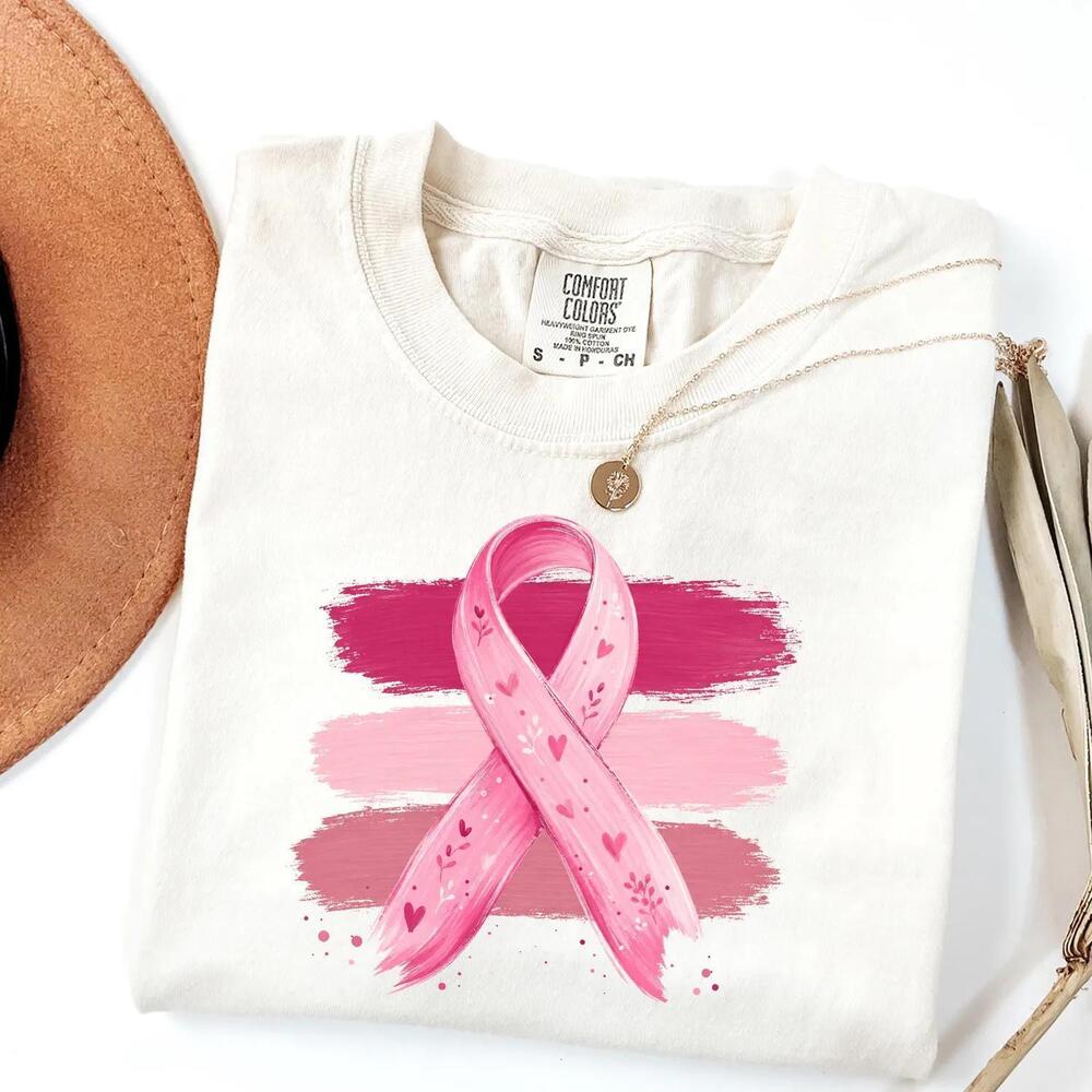 Striped Ribbon Shirt,  Awareness T-Shirt, Coquette
